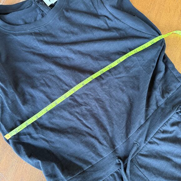 Pact NWT Relaxed Slub Muscle Tee Jumpsuit Jogger Black Sz Med Organic Cotton Eco - Picture 13 of 15